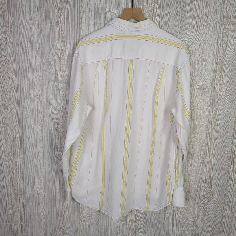 Tommy Bahama Relax Linen Shirt Long Sleeve Casual Button Down Size Medium Relaxe - Picture 3 of 9